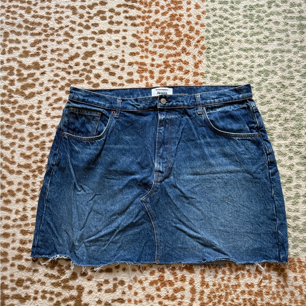 Reformation Nina denim mini skirt